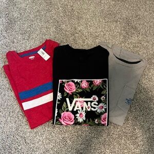 Bundle of 3 youth XL Tees with Pink Floral Logo
